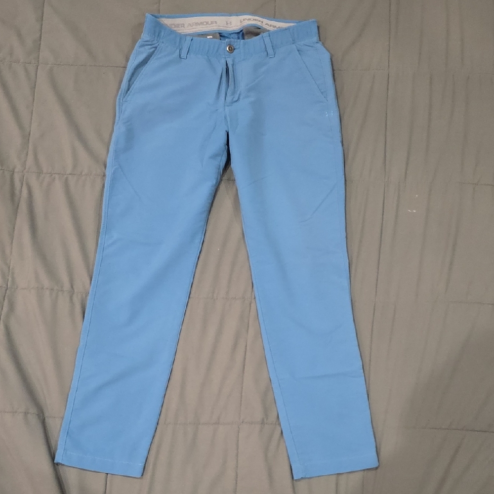 Under Armour Men's Light Blue Chinos. size 34/34